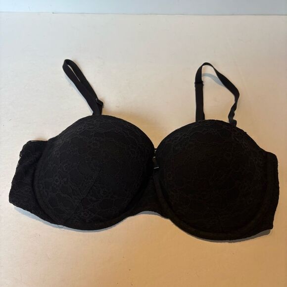 Victoria's Secret Multiway Elegant Black Lace Bra Underwire Size 38C Padded - Picture 1 of 7
